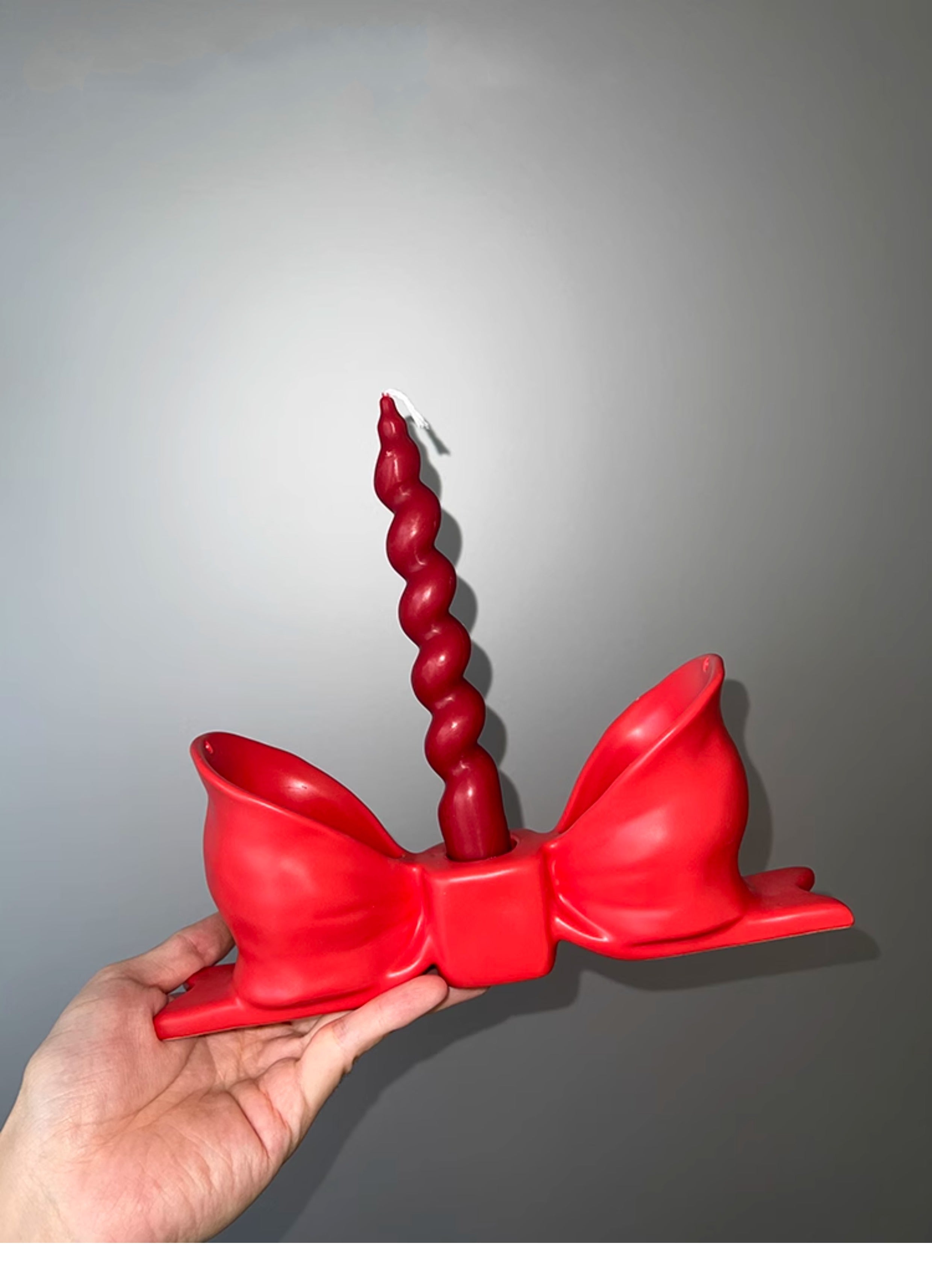 Cute Girl Bow Tie Candle Holder-2