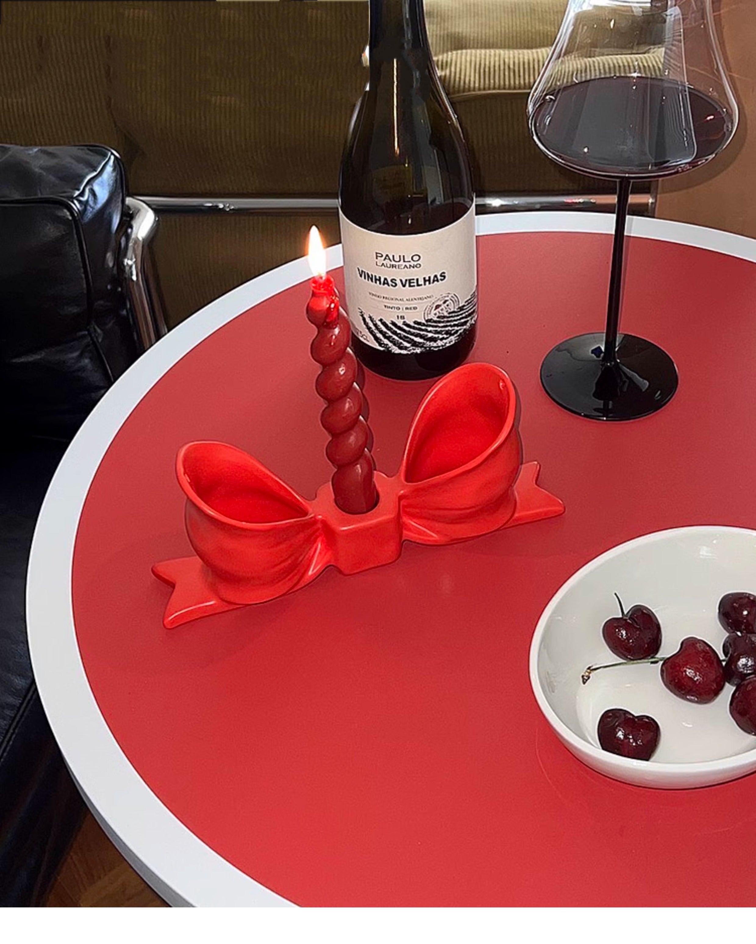 Cute Girl Bow Tie Candle Holder-3