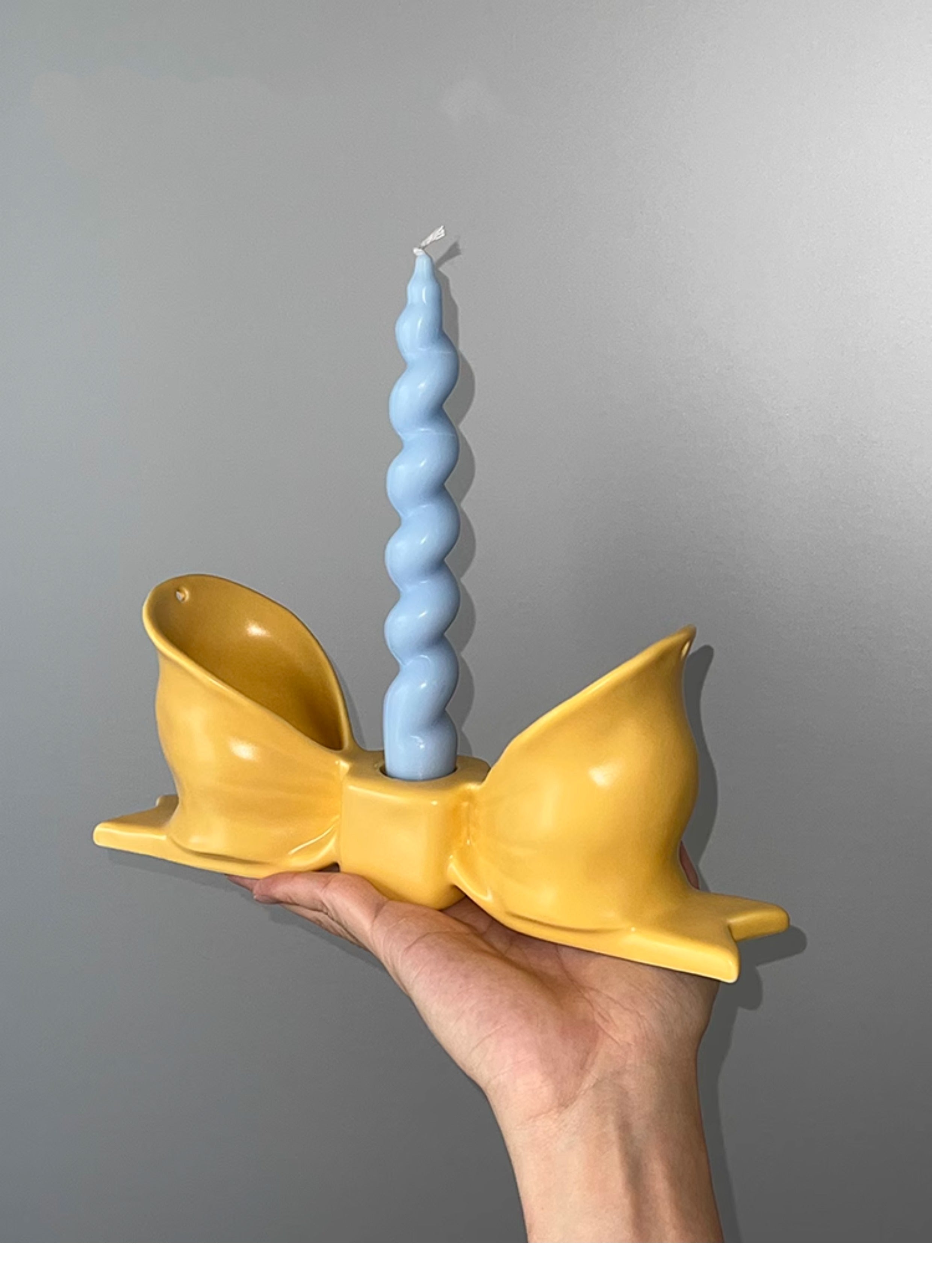 Cute Girl Bow Tie Candle Holder-4