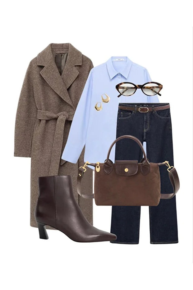 Barna velúr sokoldalú PU bőr válltáska nőknek